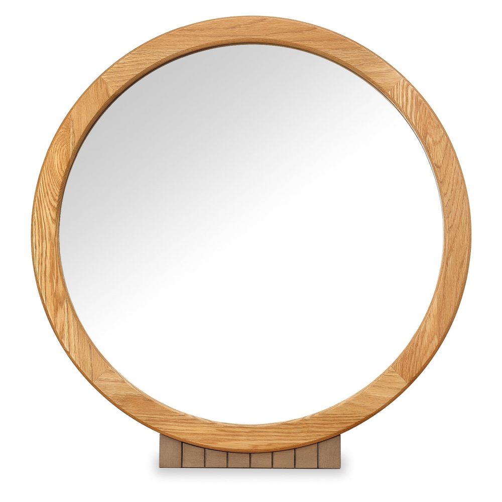 Vega Knotty Oak & Weathered Oak Vanity Mirror