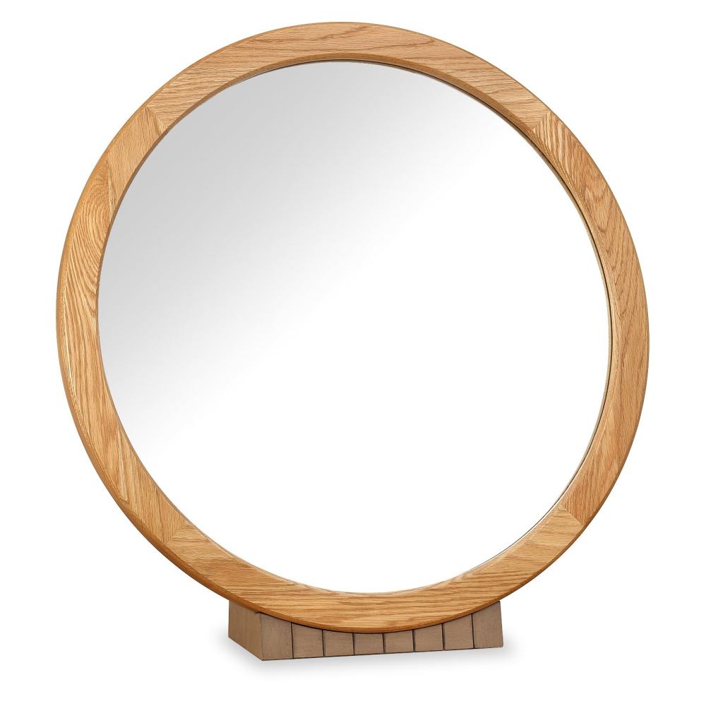 Vega Knotty Oak & Weathered Oak Vanity Mirror