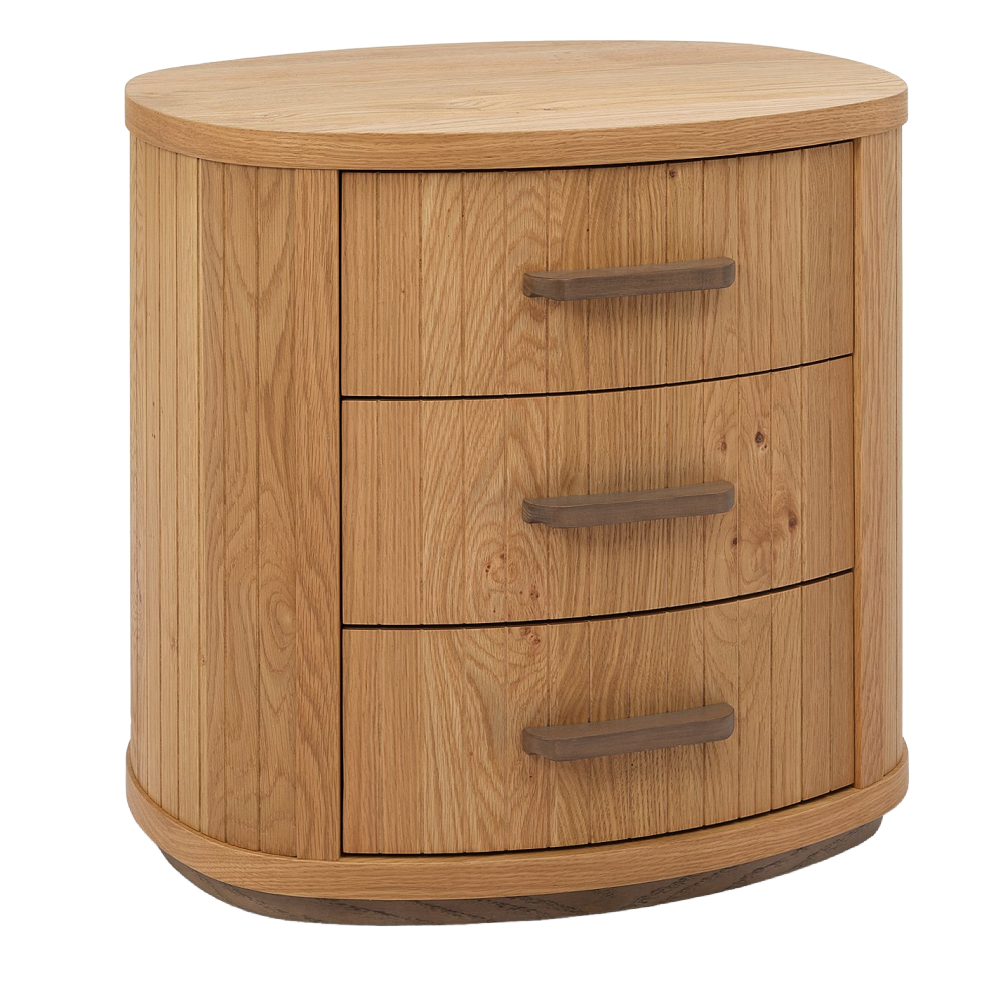 Vega Knotty Oak & Weathered Oak 3 nDrawer Bedside
