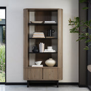 Vega Grey Oiled Oak & Peppercorn Display Unit