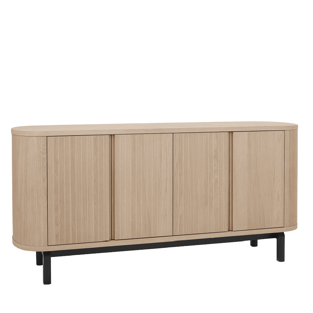 Vega Scandi Oak & Peppercorn Wide Sideboard