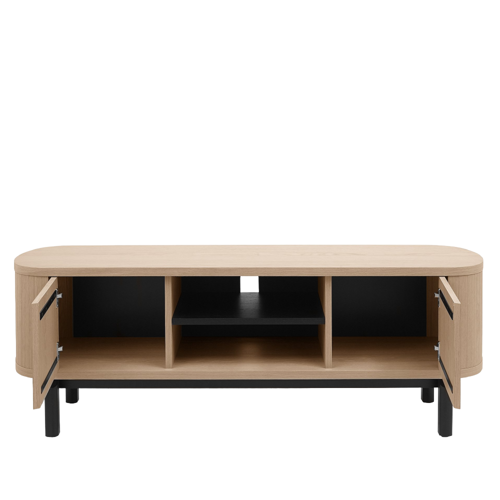 Vega Scandi Oak & Peppercorn Entertainment Unit