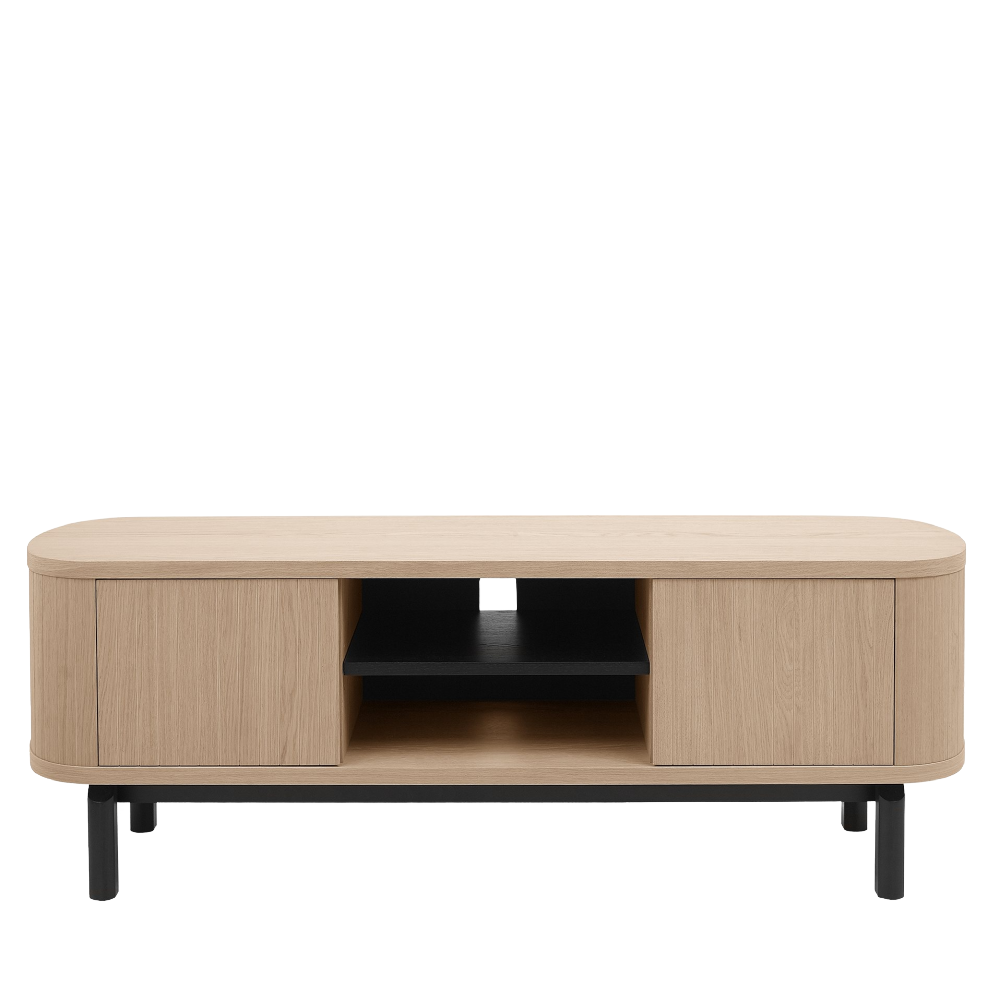 Vega Scandi Oak & Peppercorn Entertainment Unit