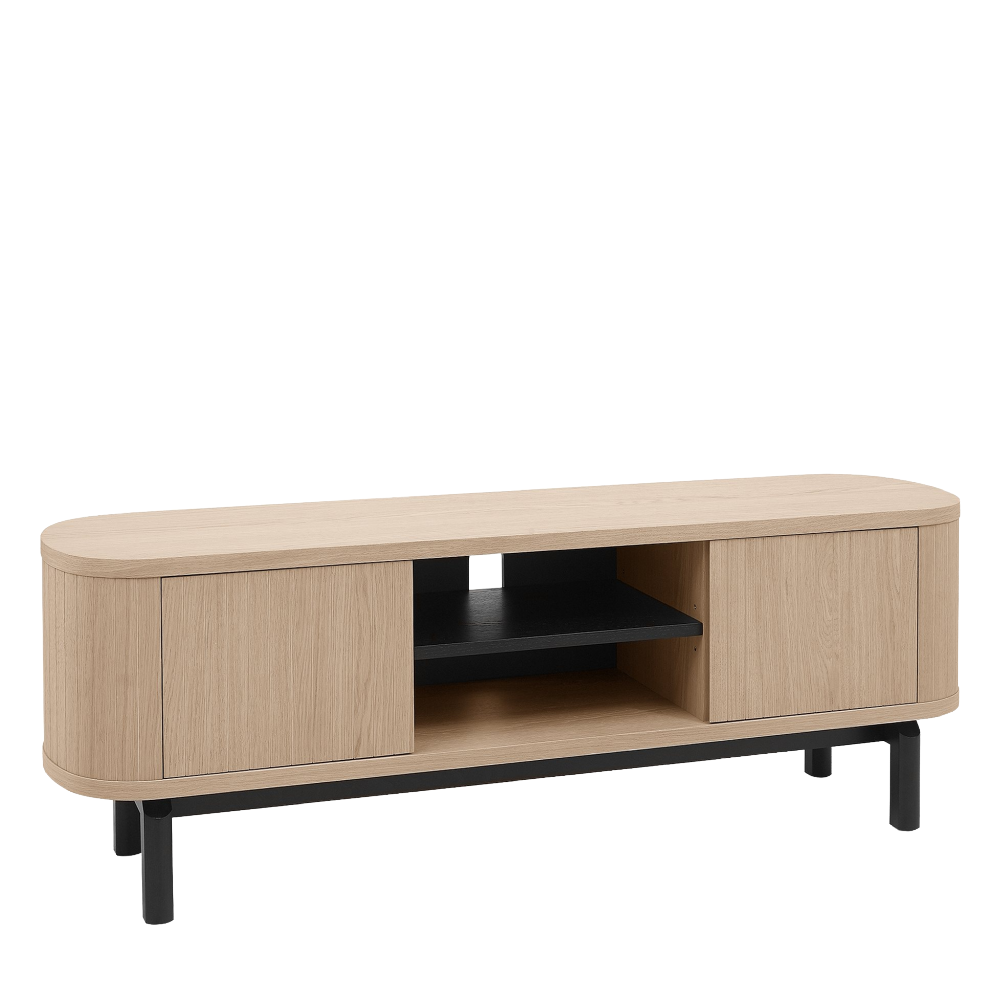 Vega Scandi Oak & Peppercorn Entertainment Unit