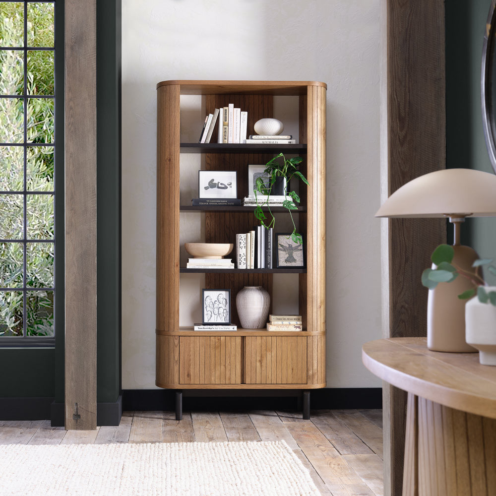 Vega Rustic Oak & Peppercorn Display Unit