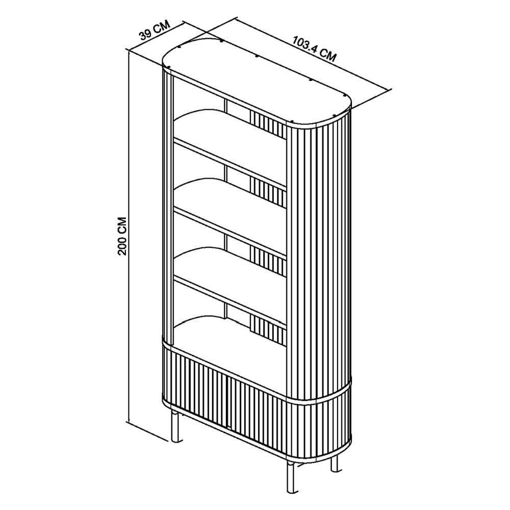 Vega Rustic Oak & Peppercorn Display Unit