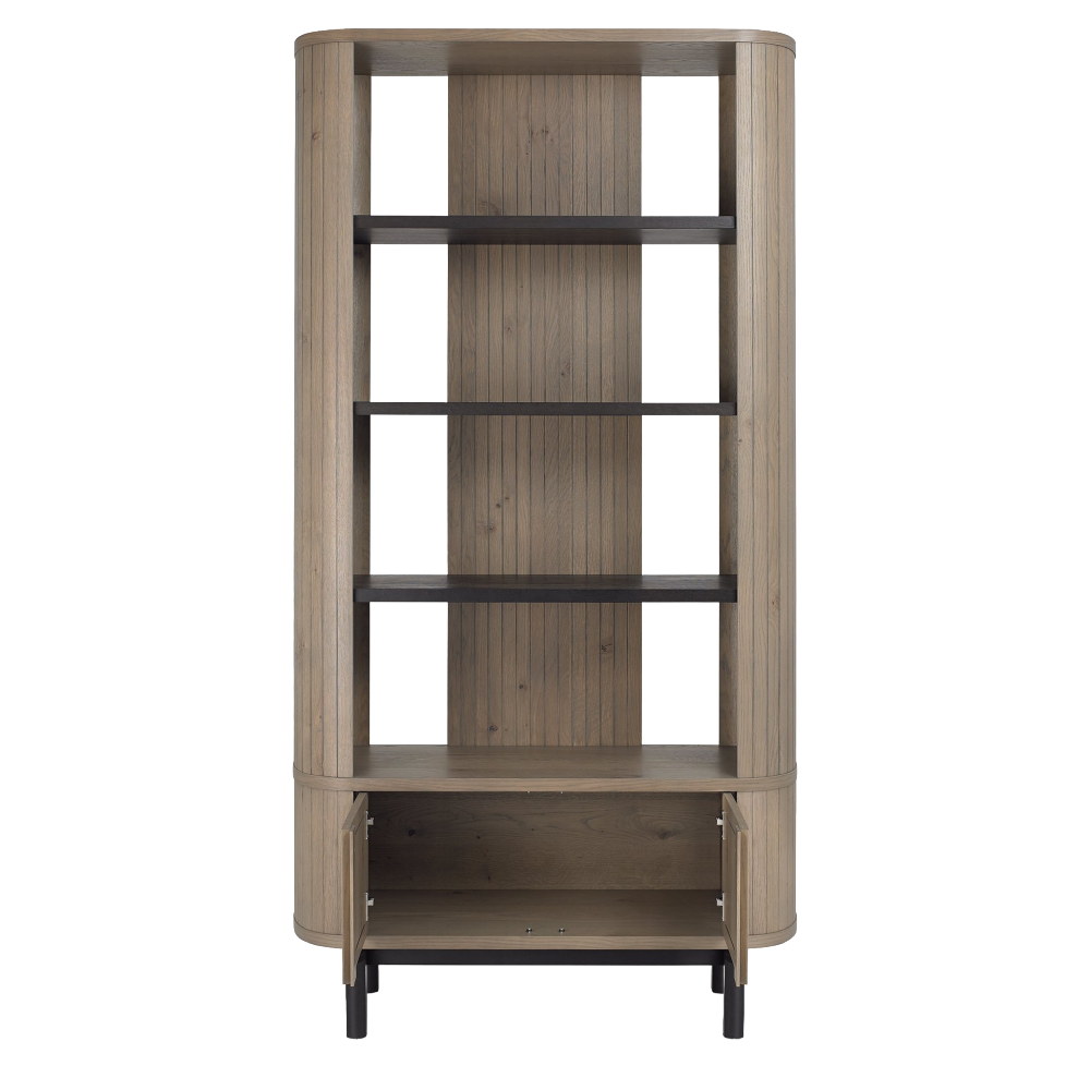 Vega Grey Oiled Oak & Peppercorn Display Unit