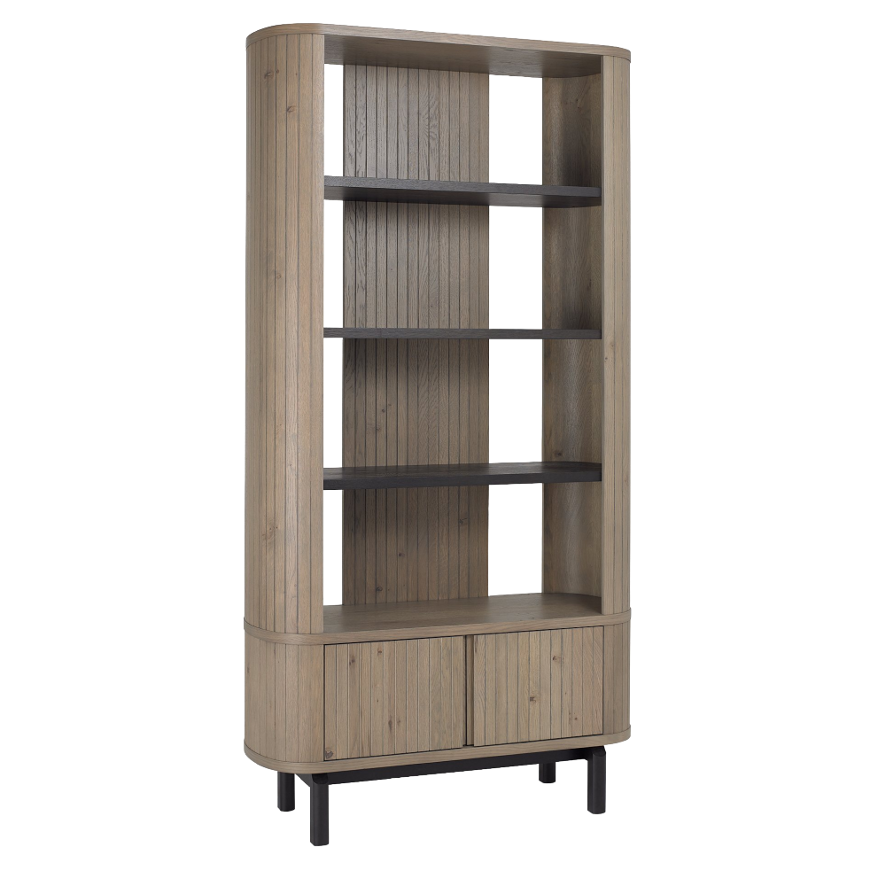 Vega Grey Oiled Oak & Peppercorn Display Unit