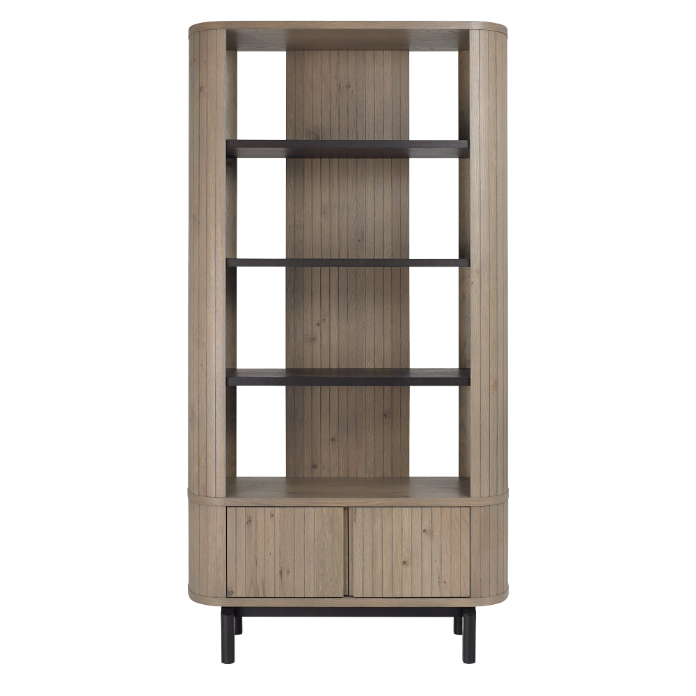 Vega Grey Oiled Oak & Peppercorn Display Unit