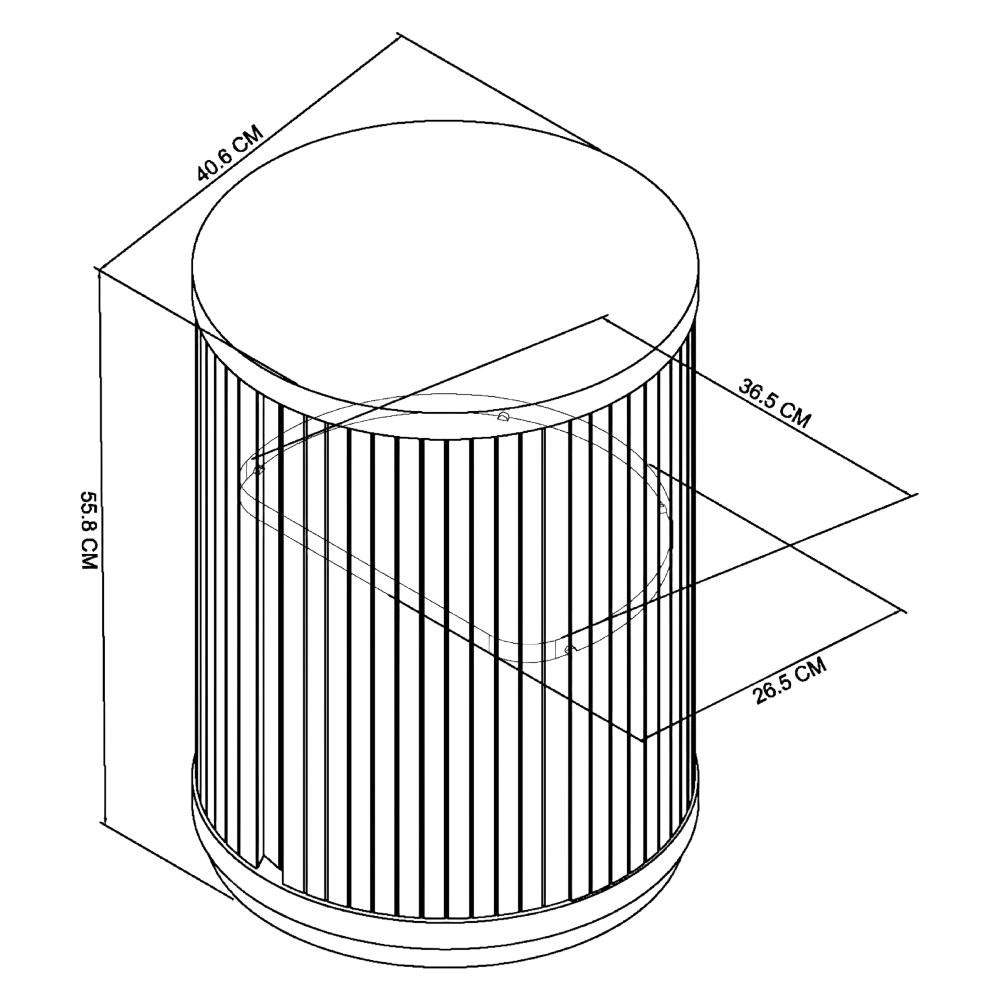 Vega Grey Oiled Oak & Peppercorn Round Lamp Table