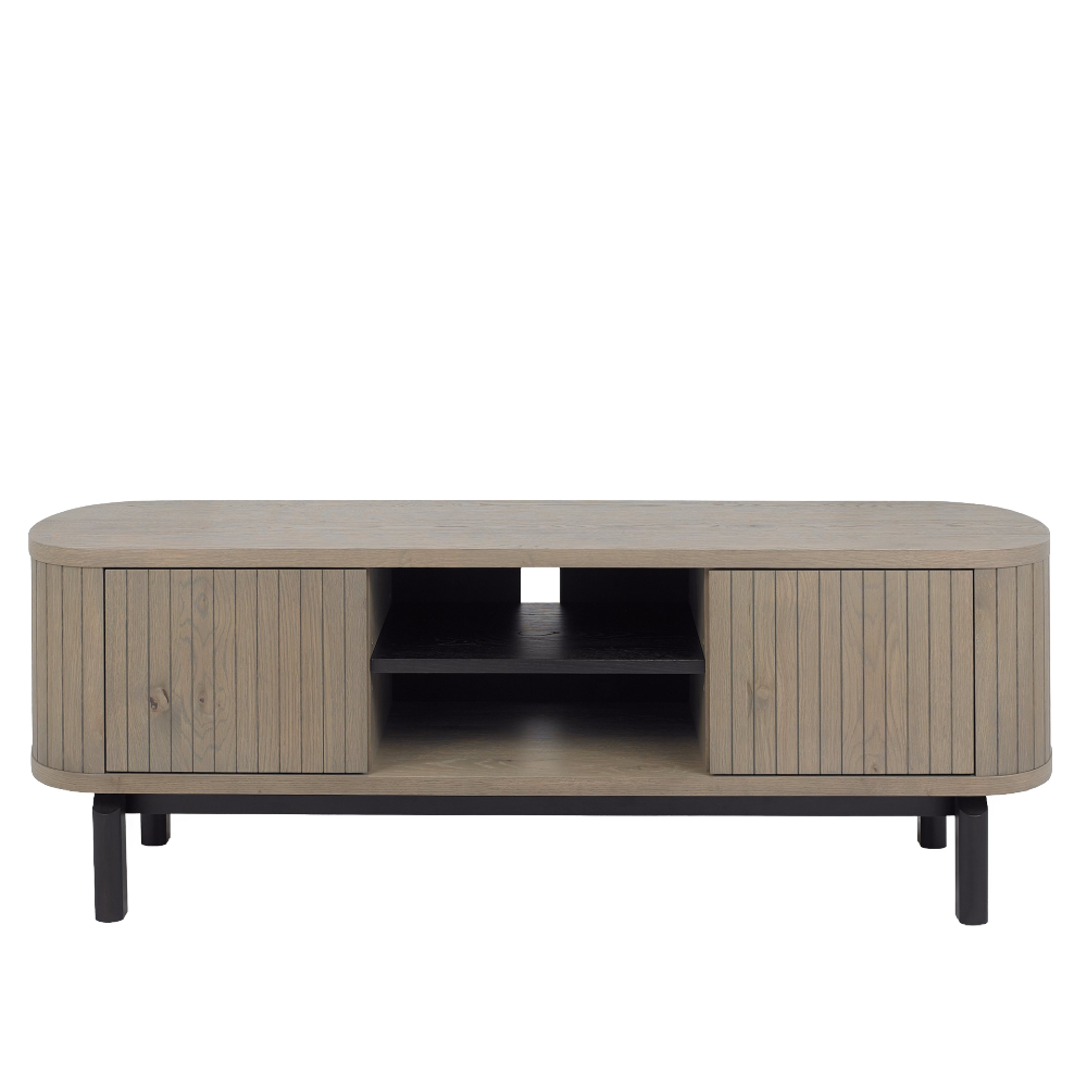 Vega Grey Oiled Oak & Peppercorn Entertainment Unit