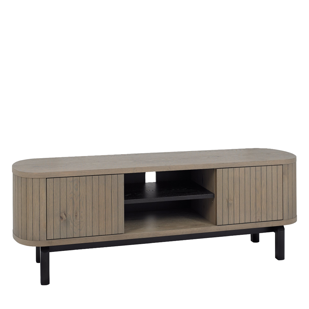 Vega Grey Oiled Oak & Peppercorn Entertainment Unit