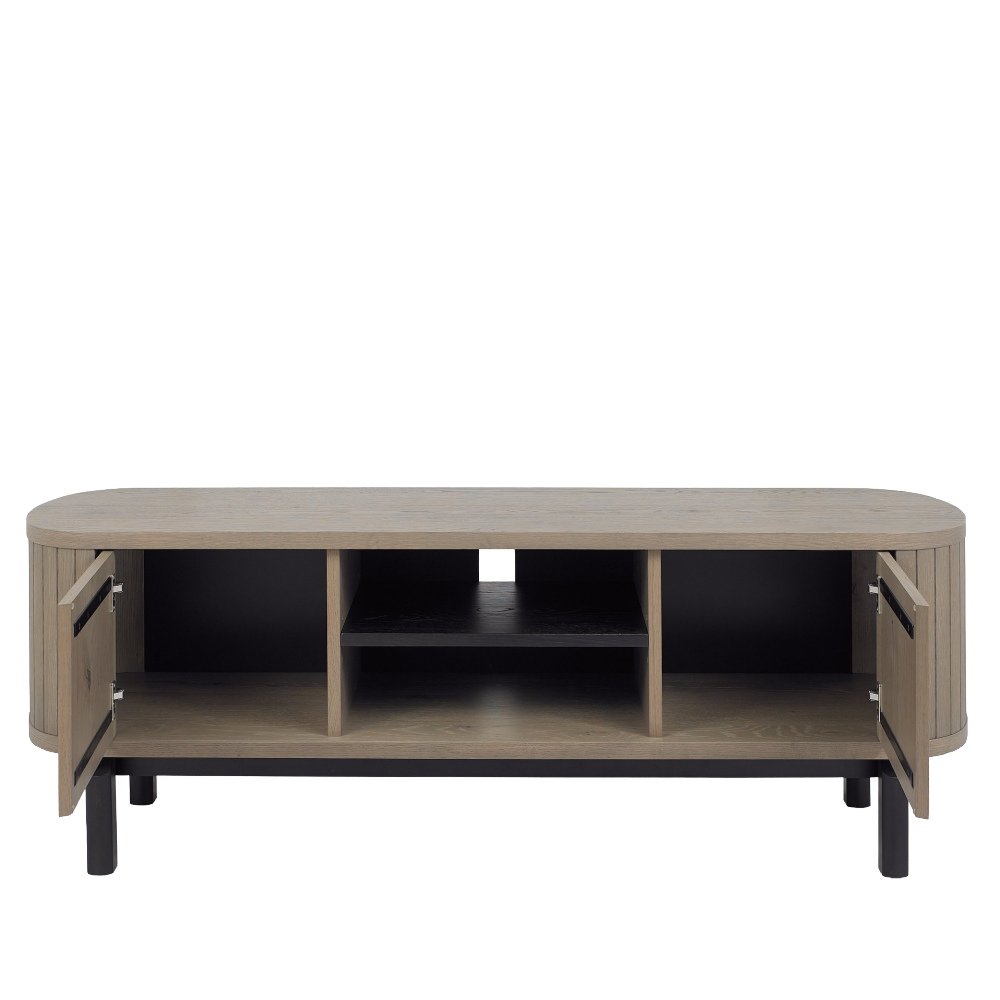 Vega Grey Oiled Oak & Peppercorn Entertainment Unit