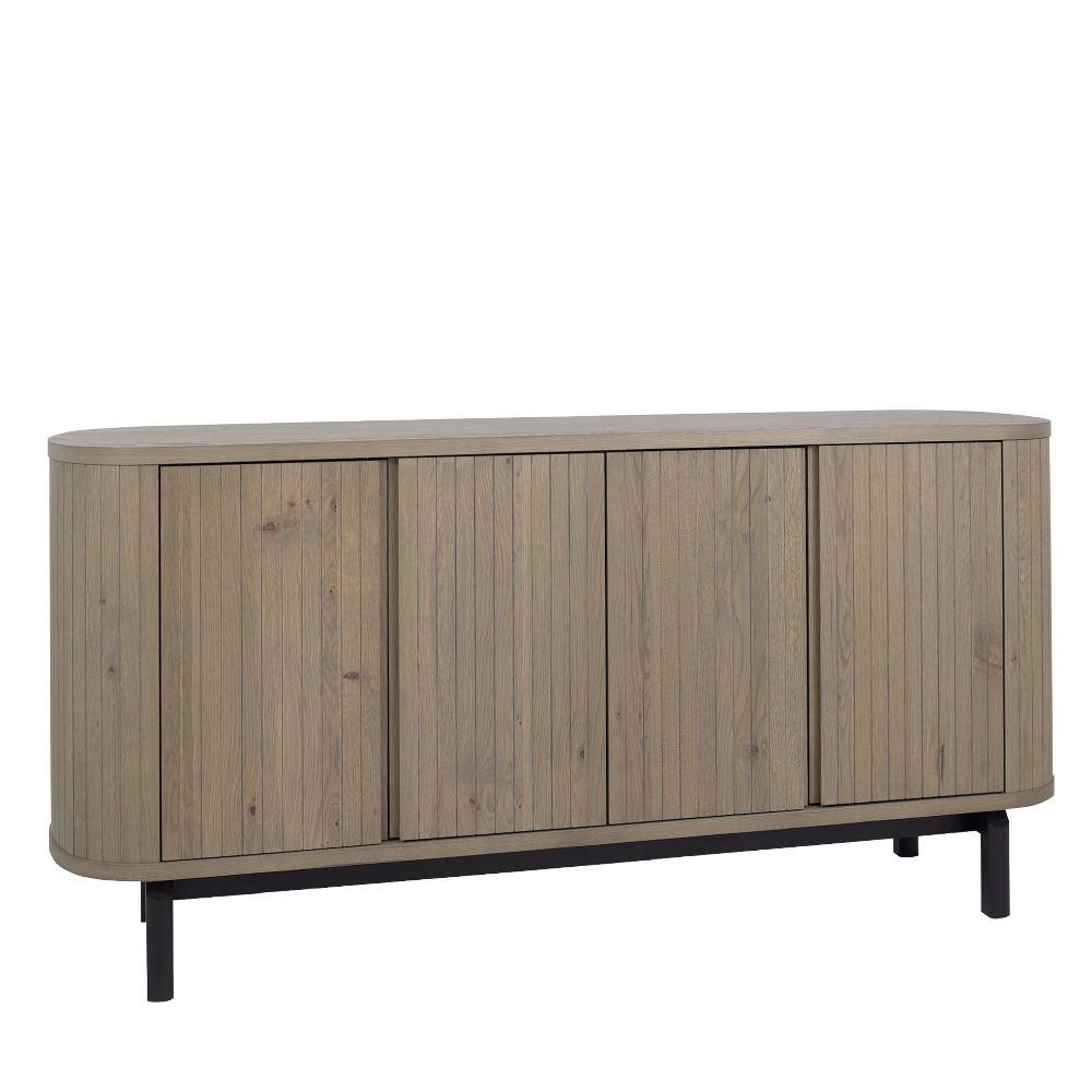Vega Grey Oiled Oak & Peppercorn Wide Sideboard