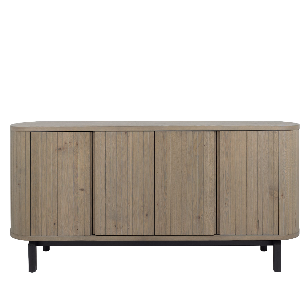 Vega Grey Oiled Oak & Peppercorn Wide Sideboard