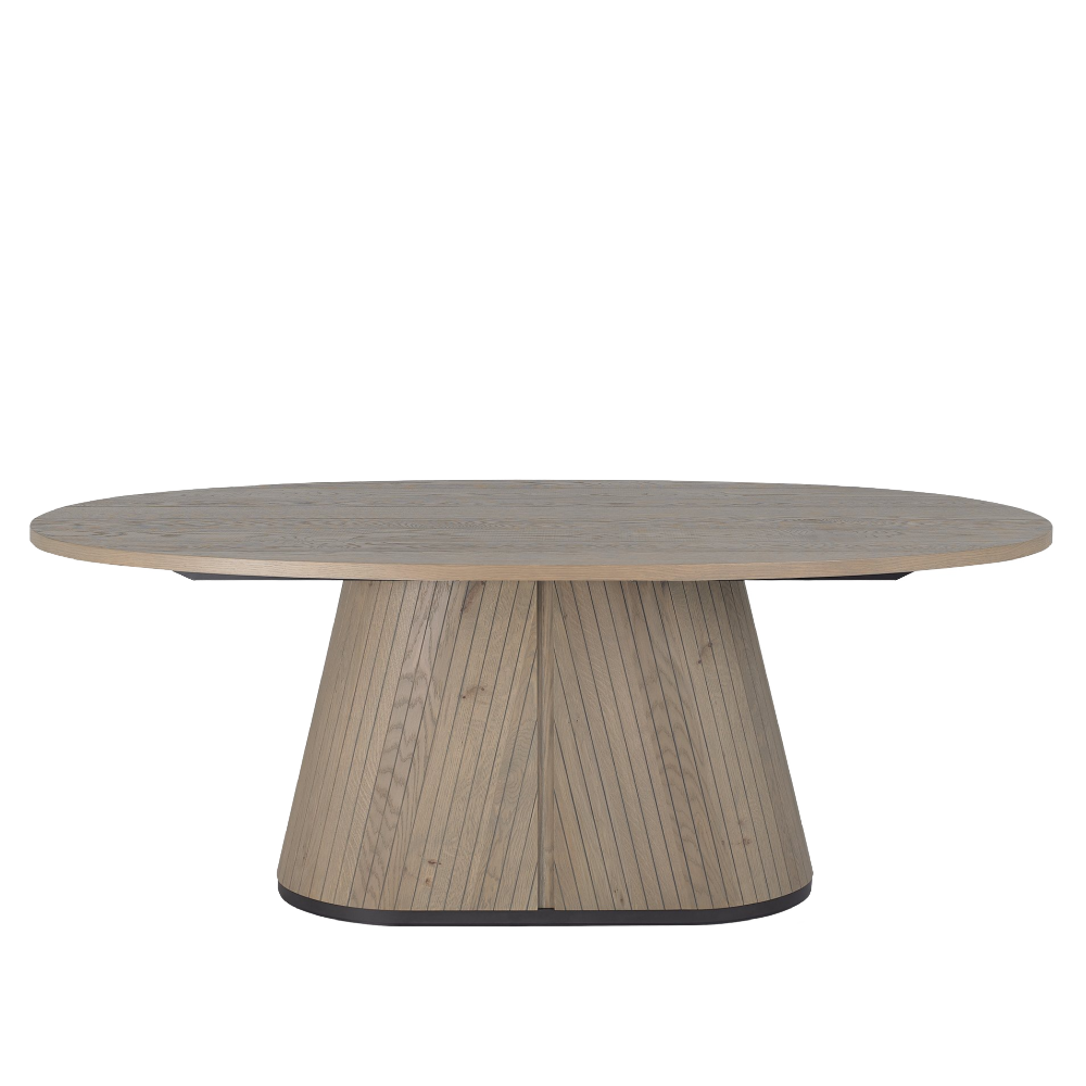 Vega Grey Oiled Oak & Peppercorn 6 Seater Table