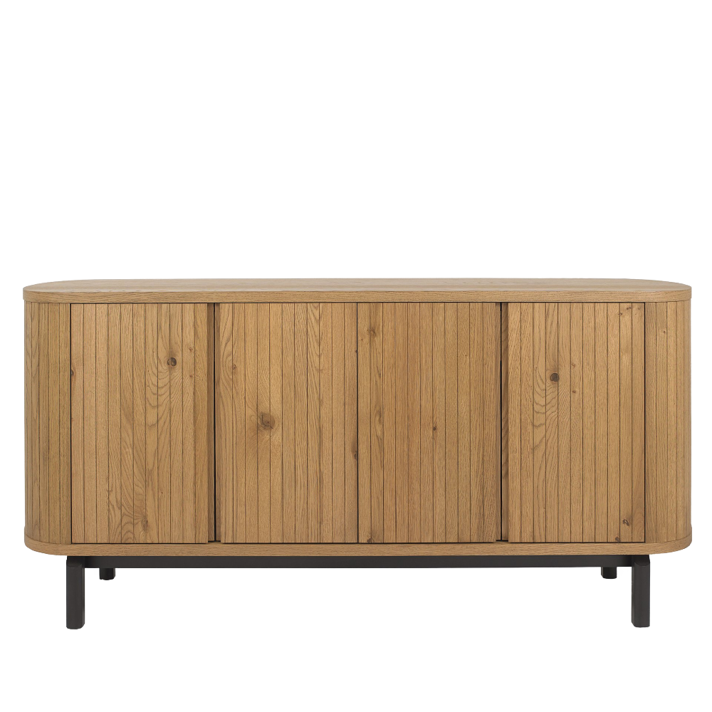 Rustic Oak & Peppercorn Wide Sideboard