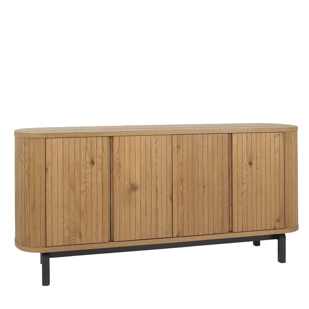 Rustic Oak & Peppercorn Wide Sideboard