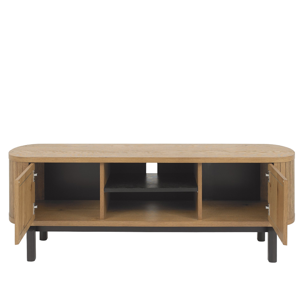 Vega Rustic Oak & Peppercorn Entertainment Unit
