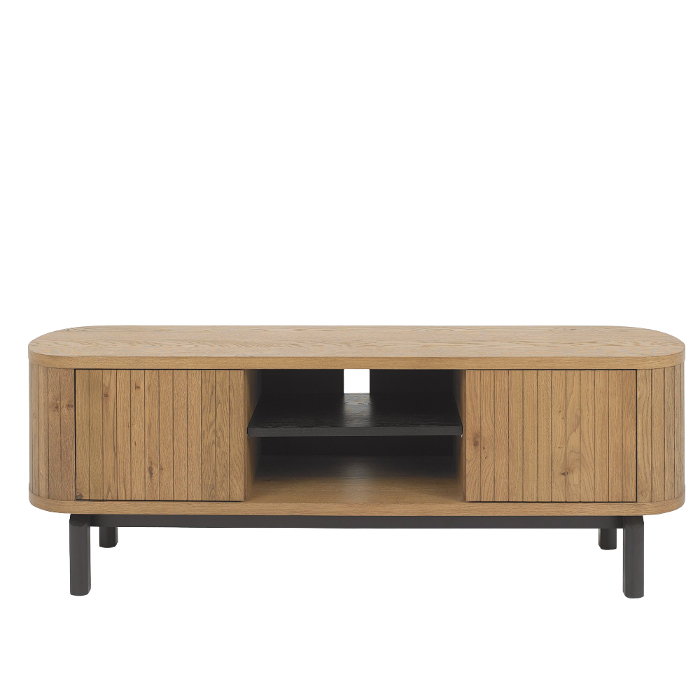 Vega Rustic Oak & Peppercorn Entertainment Unit