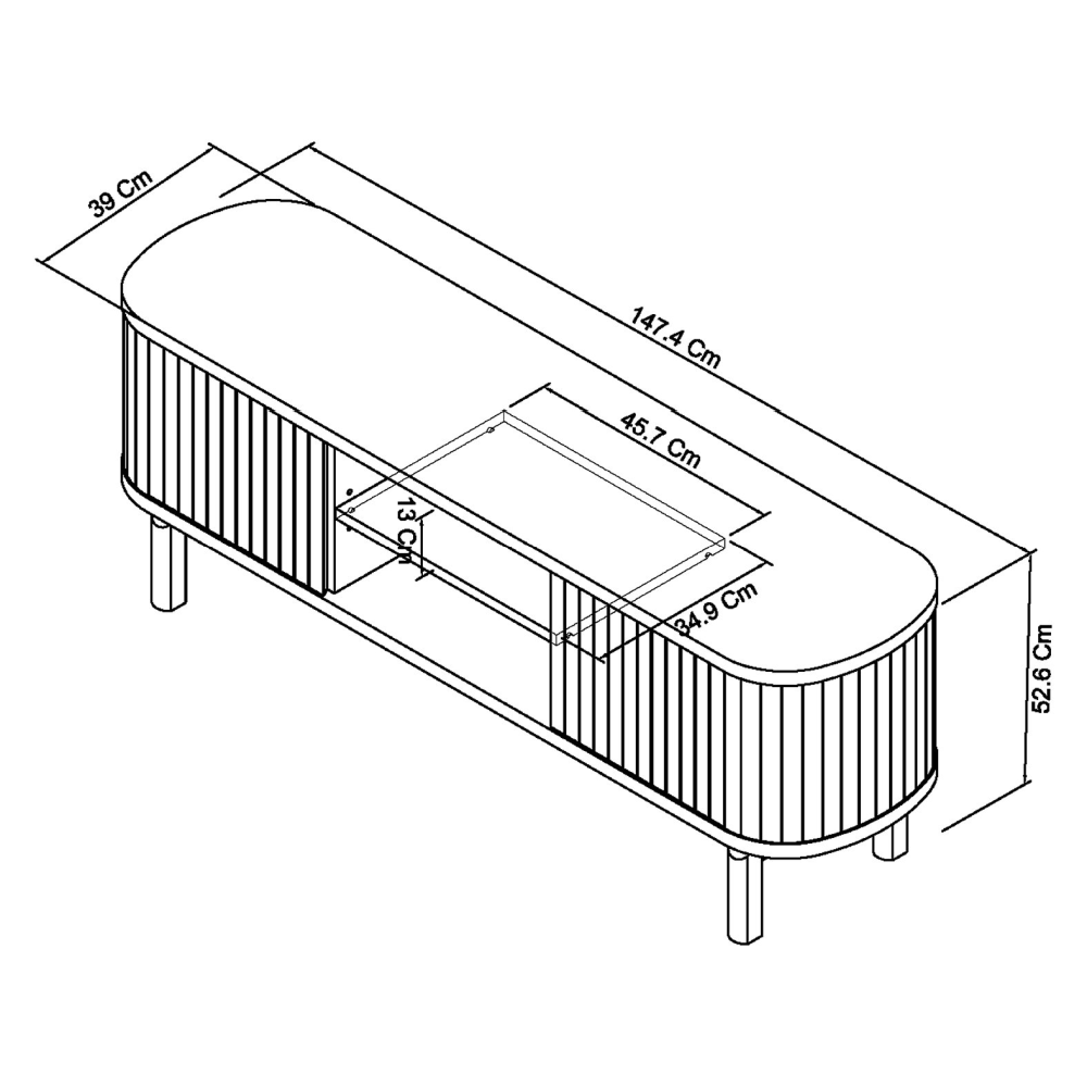 Vega Rustic Oak & Peppercorn Entertainment Unit