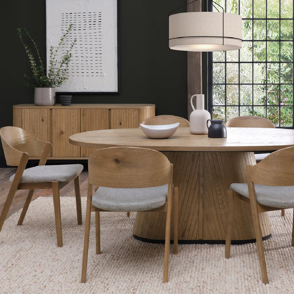 Rustic Oak & Peppercorn Wide Sideboard