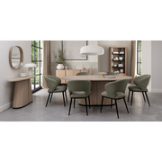 Vega Scandi Oak & Peppercorn 8 Seater Table (Clearance)