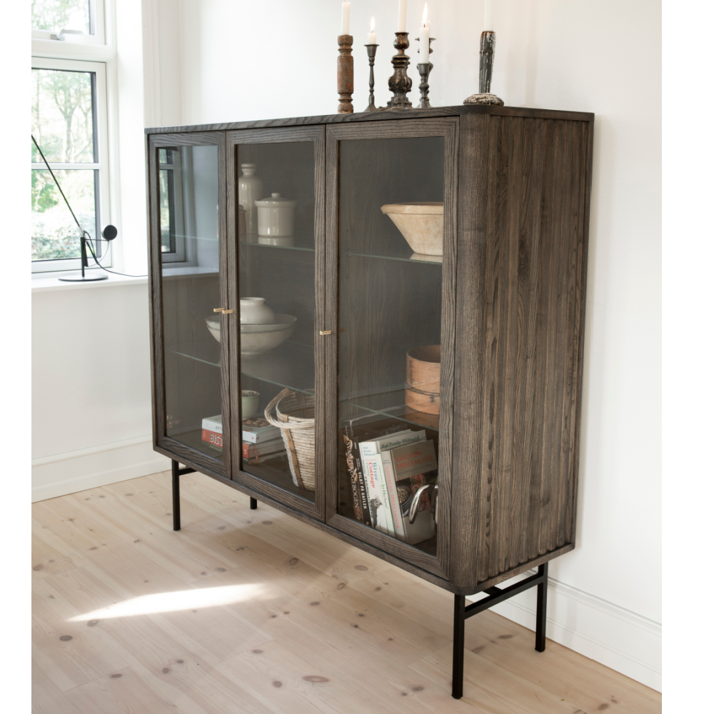 Kristensen Velvet vitrine - 3 doors