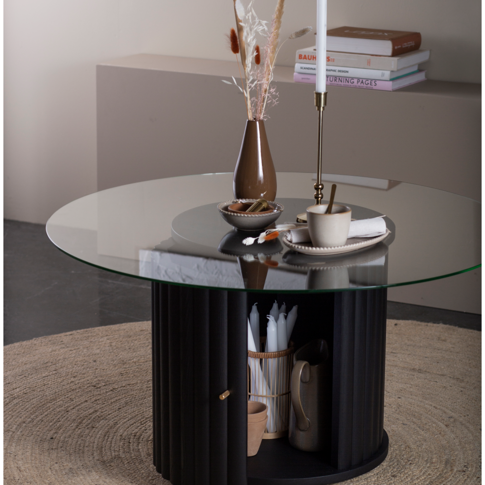 Kristensen Velvet Glass Coffee Table