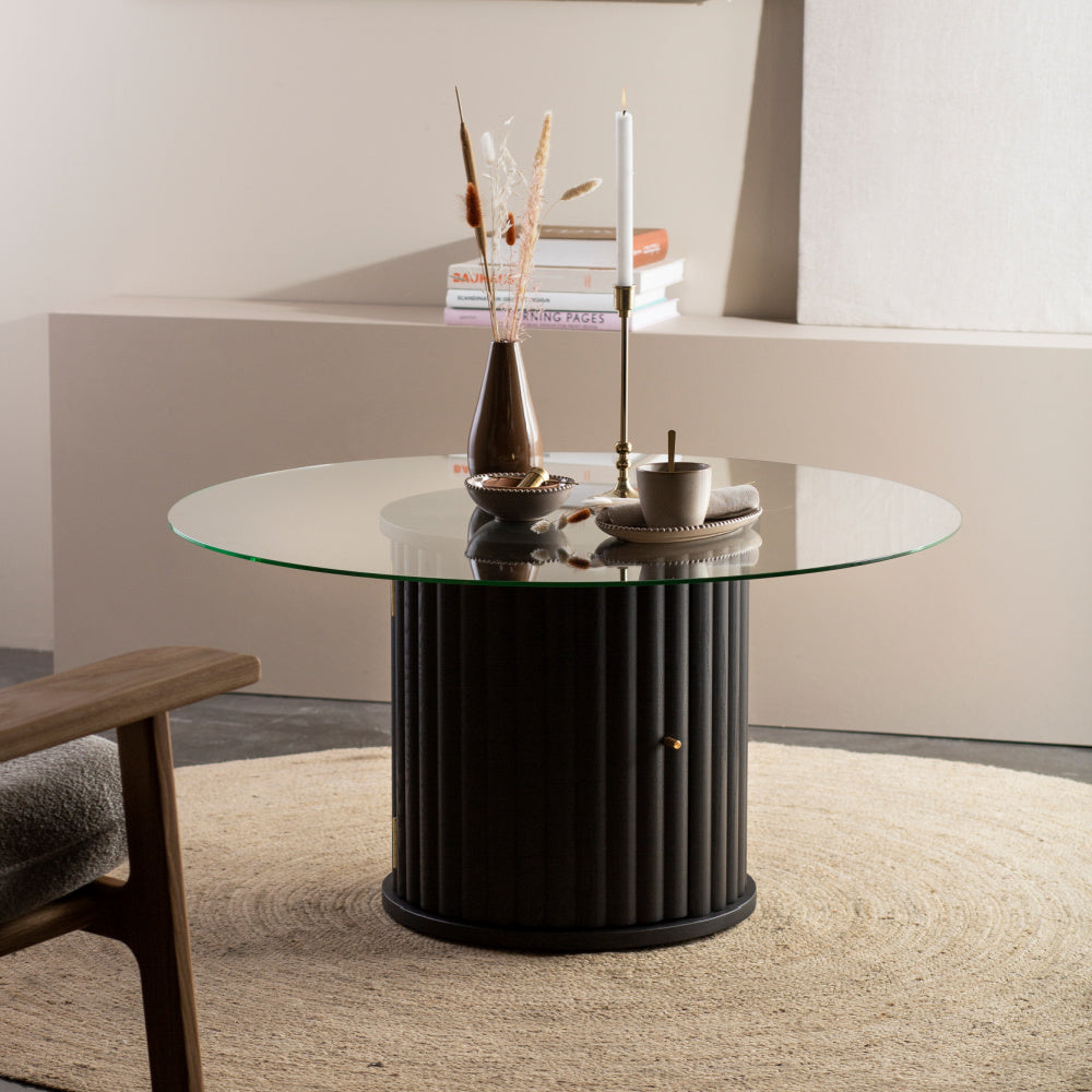 Kristensen Velvet Glass Coffee Table