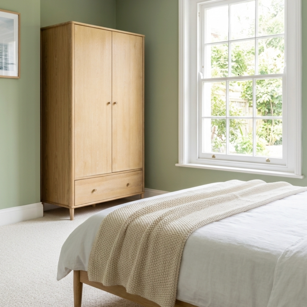Willow washed oak Wardrobe