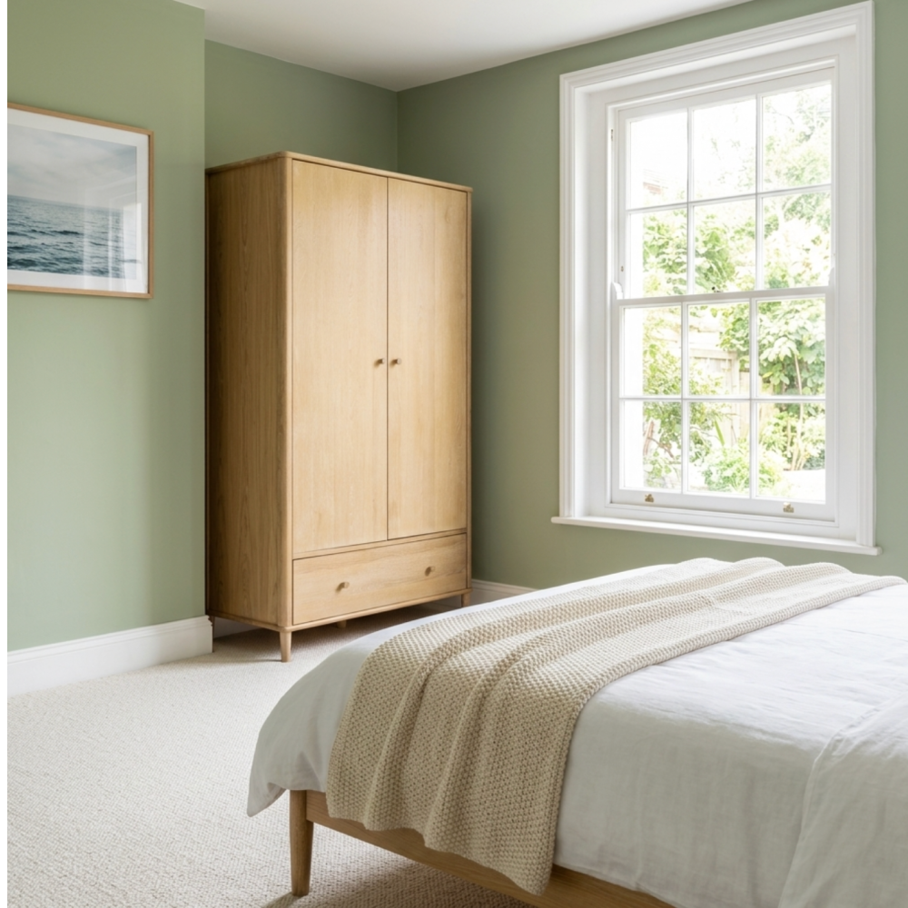 Willow washed oak Wardrobe