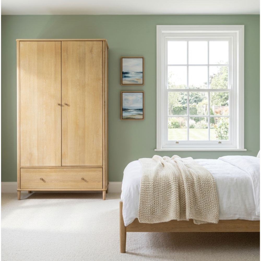 Willow washed oak Wardrobe
