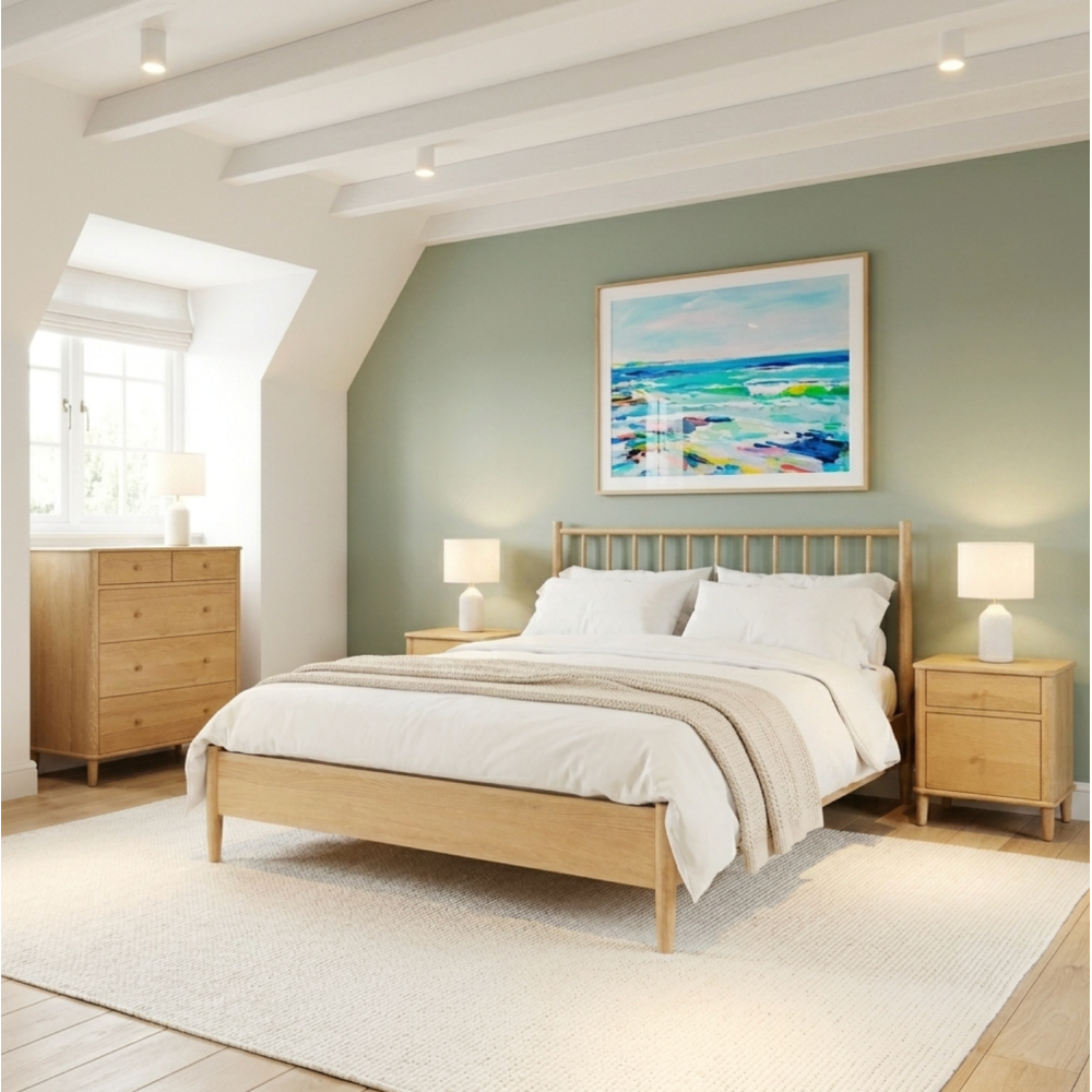 Willow washed oak Bedstead