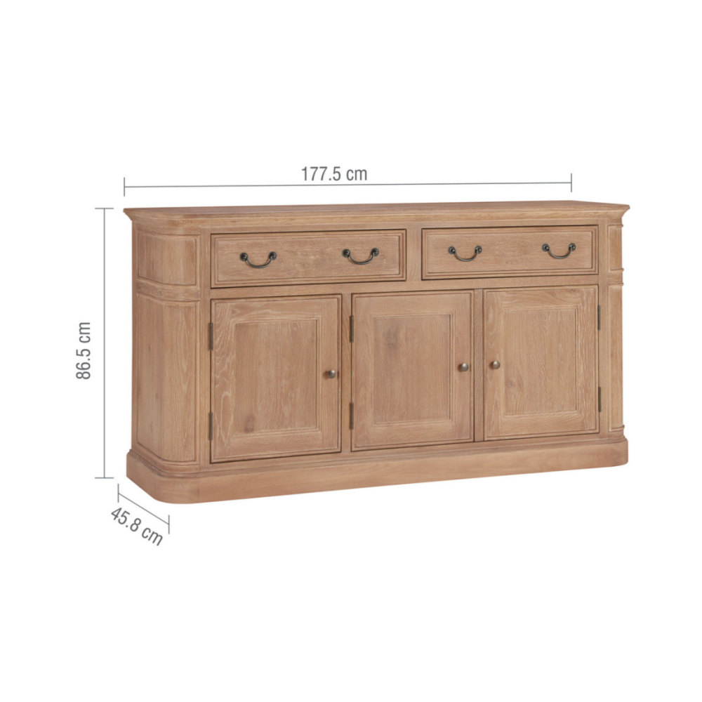 Willis and Gambier Cannes 3 Door 2 Drawer Wide Sideboard