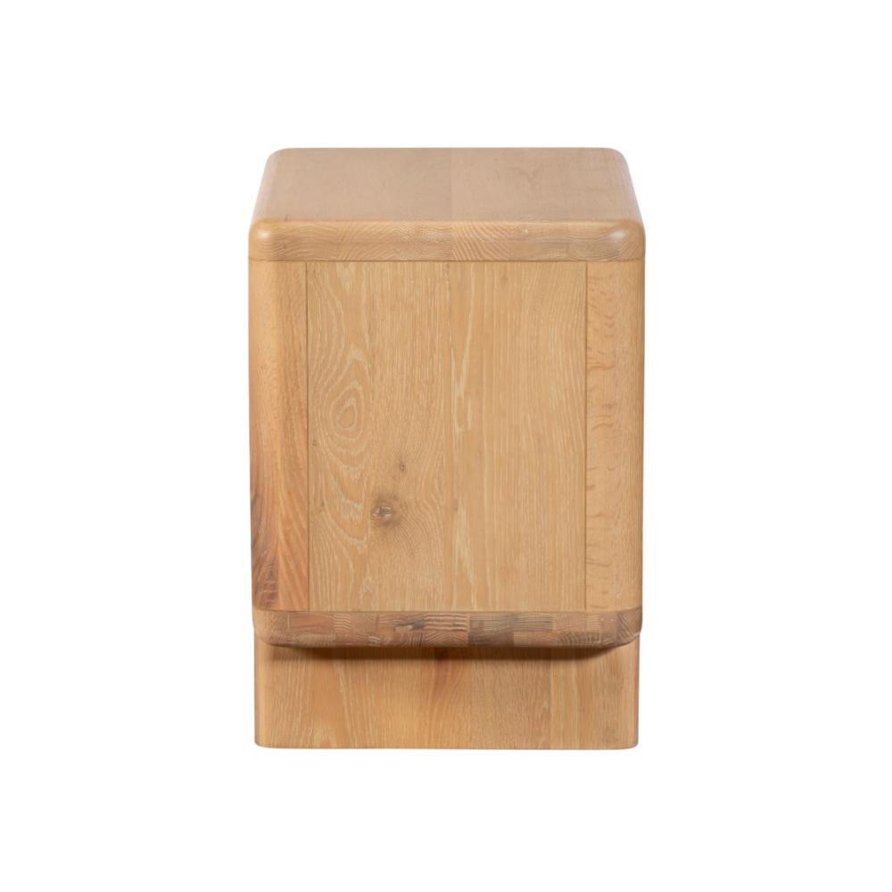 Flynn Washed oak 2 Drawer Bedside