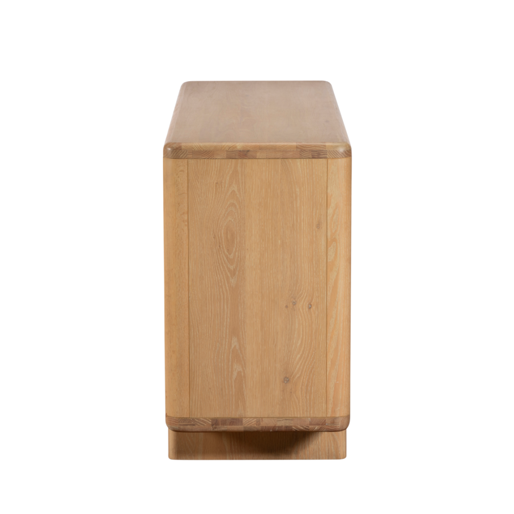 Flynn Washed oak 6 drawer wide chest