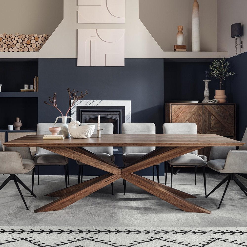 Hudson Solid Oak 200cm Dining Table !Clearance!