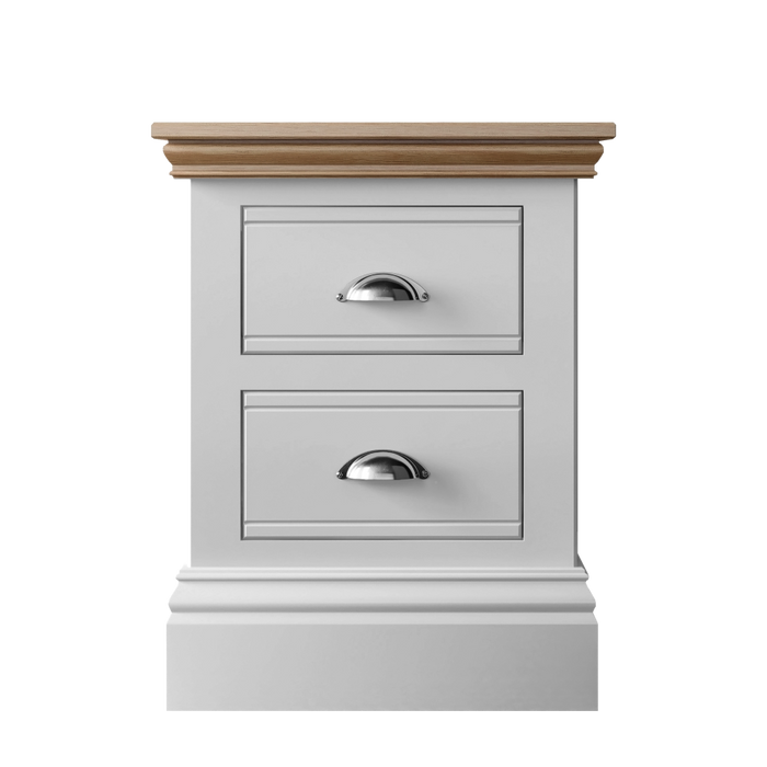 New England Painted 2 Drawer Bedside
