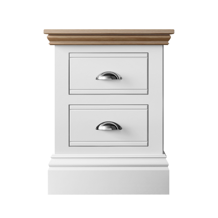 New England Painted 2 Drawer Bedside