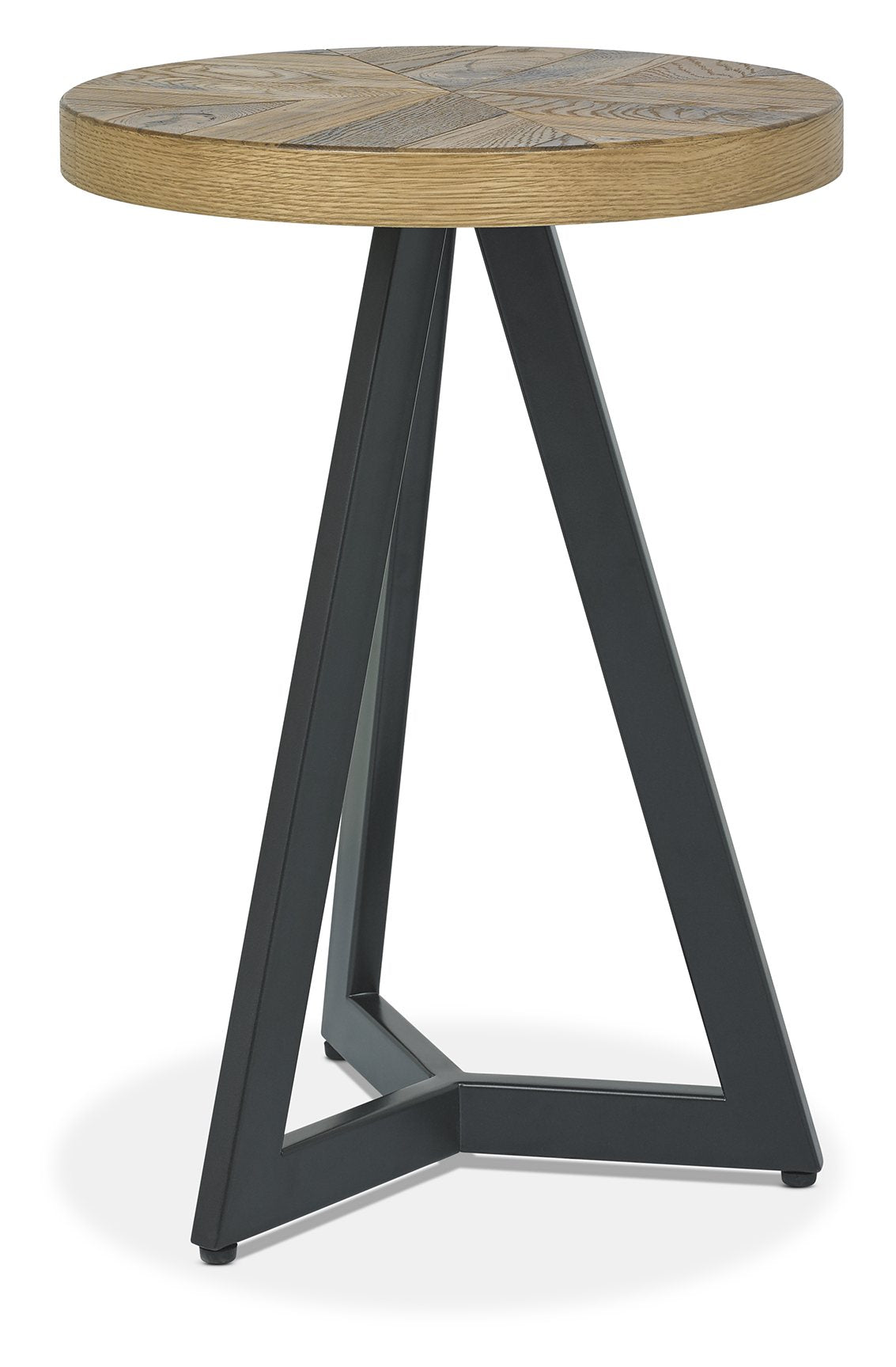 Ellipse Rustic Oak Lamp Table