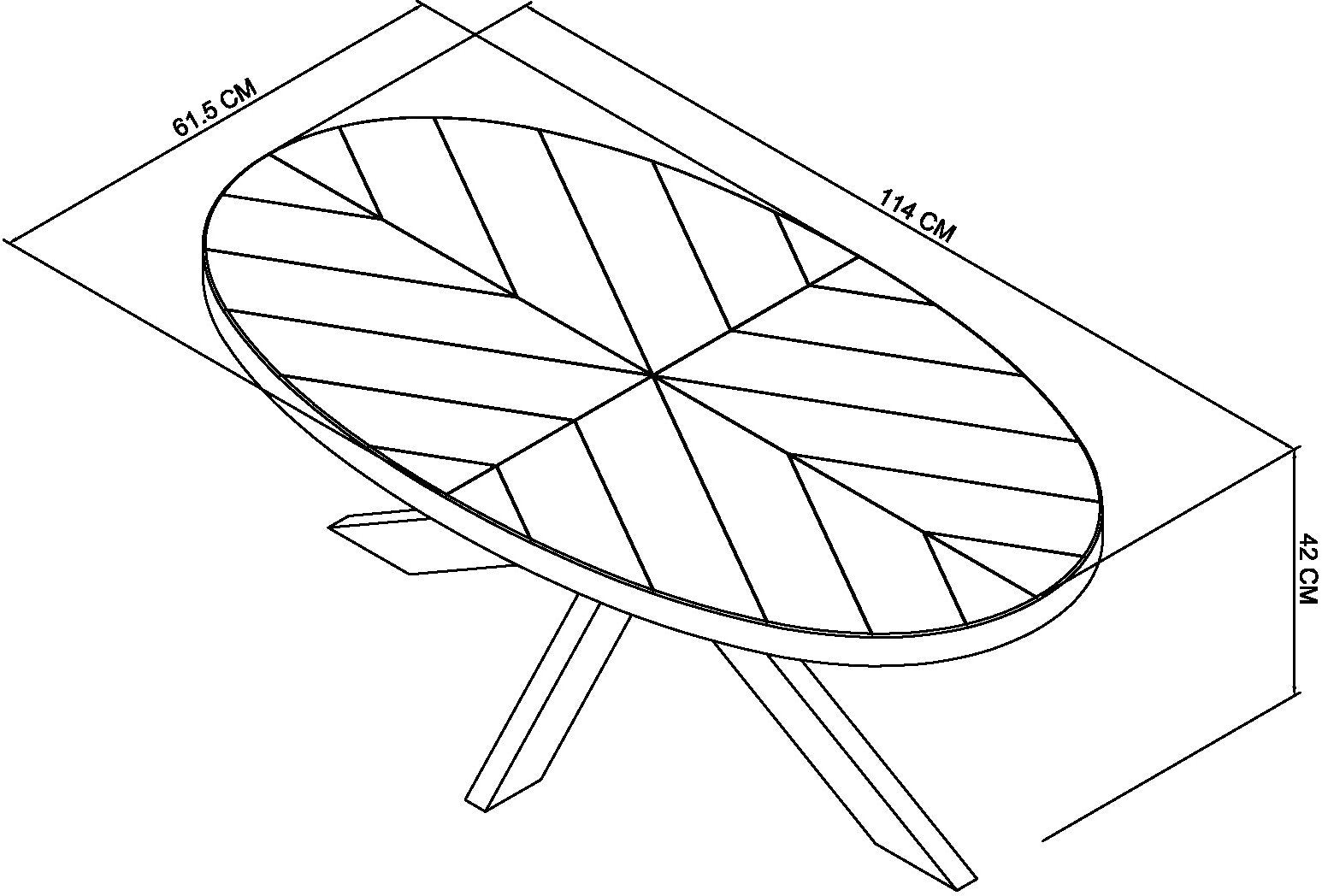 Ellipse Oak Coffee Table
