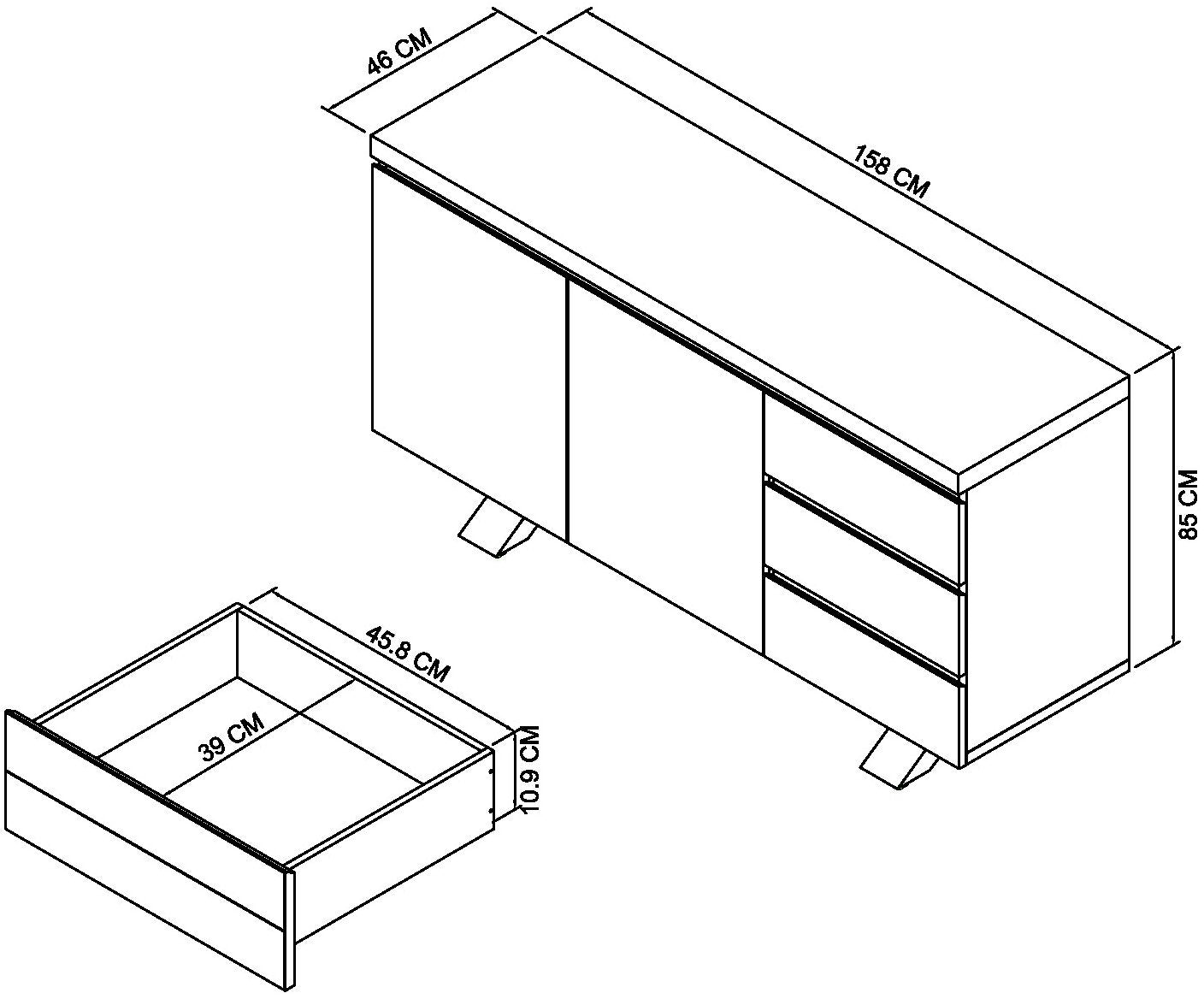 Ellipse Oak Large Sideboard