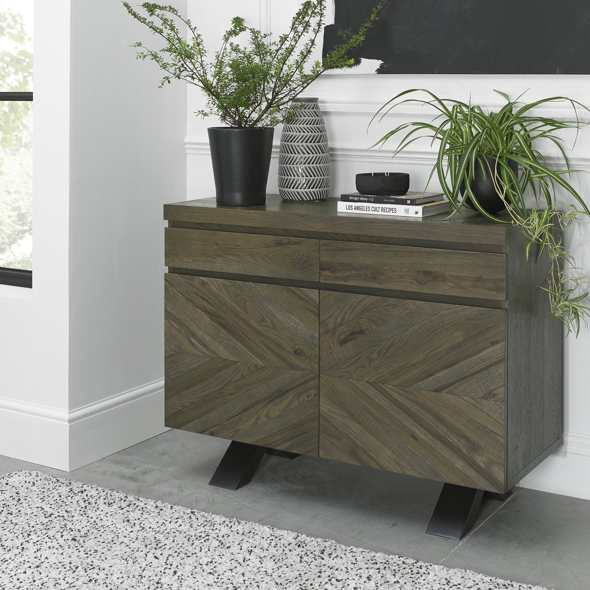 Ellipse  Oak Narrow Sideboard