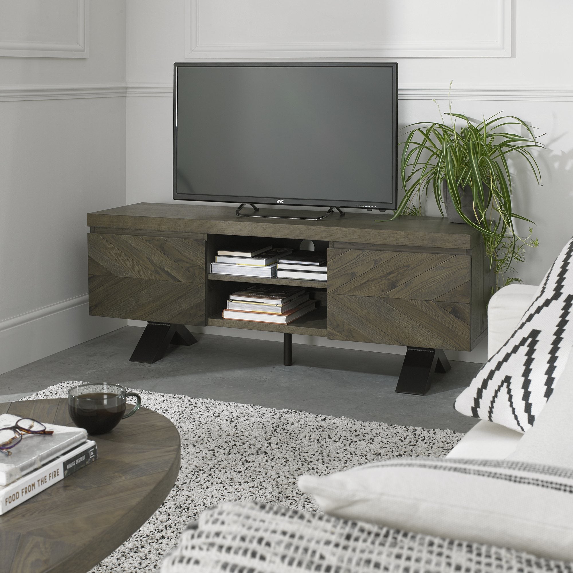 Ellipse Rustic Oak Entertainment Unit
