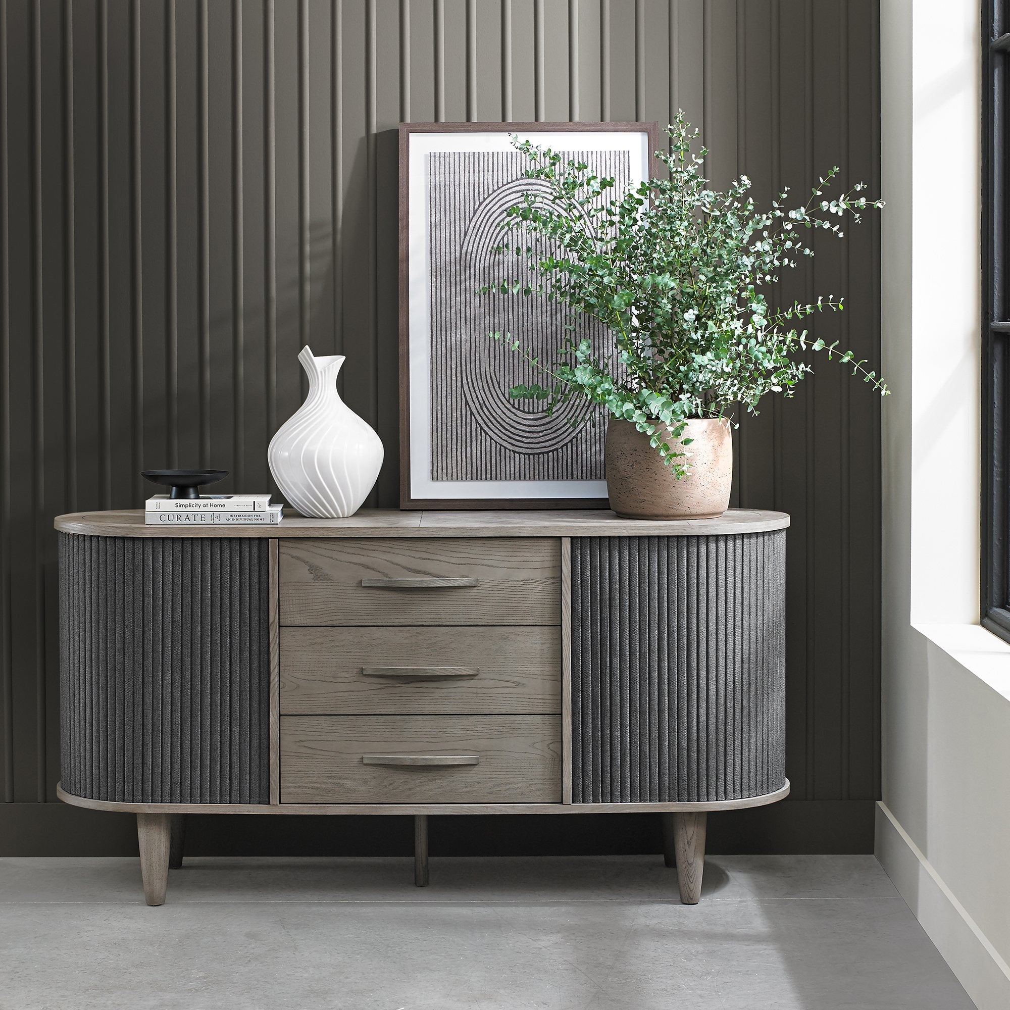 Monroe Silver Grey oak Larger Sideboard