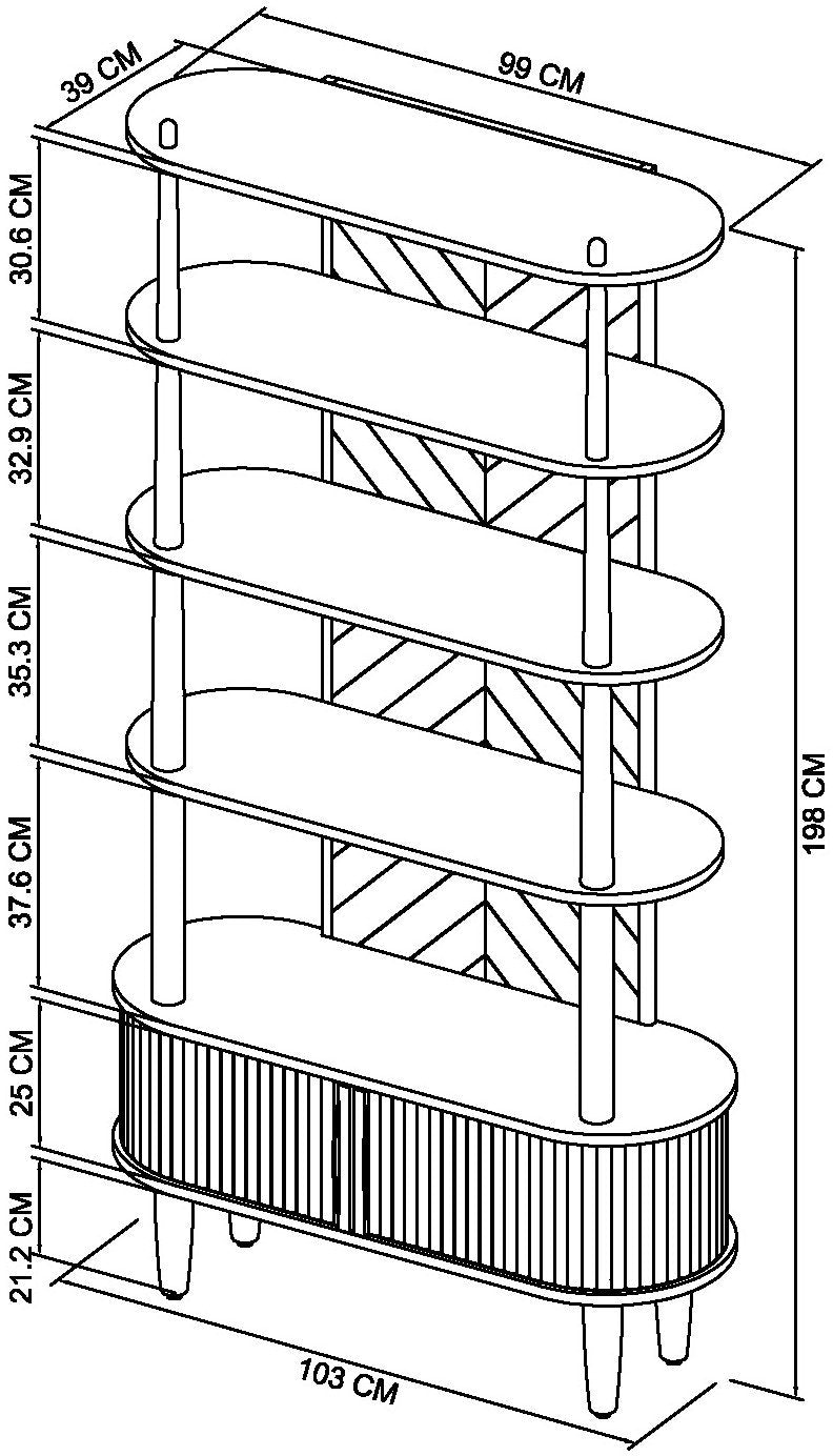 Monroe Silver Grey Oak Open Display