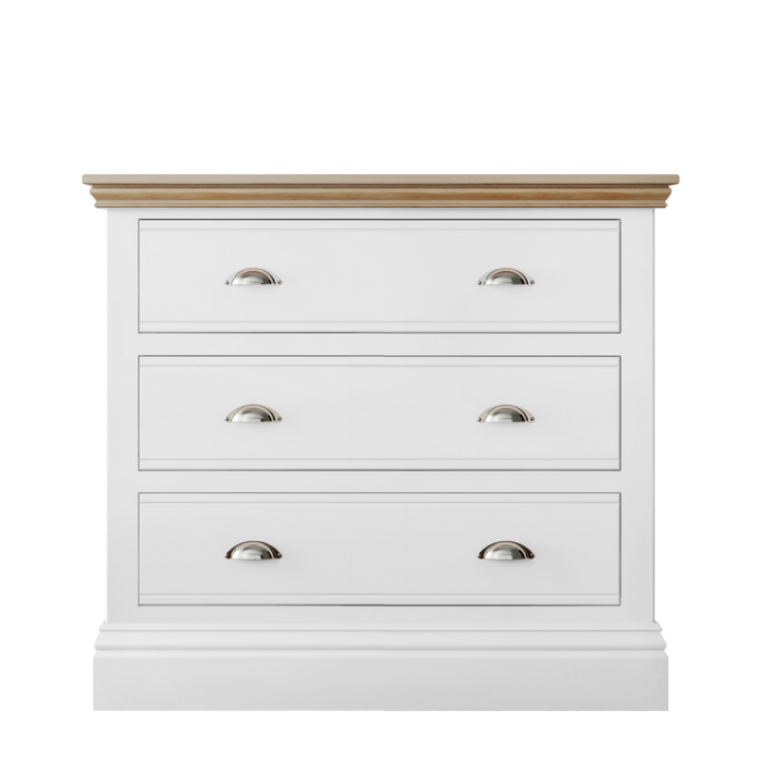 New England Painted 3 Drawer Chest Large