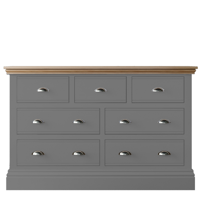 New England Painted 3 + 4 Wide Drawer Chest Medium