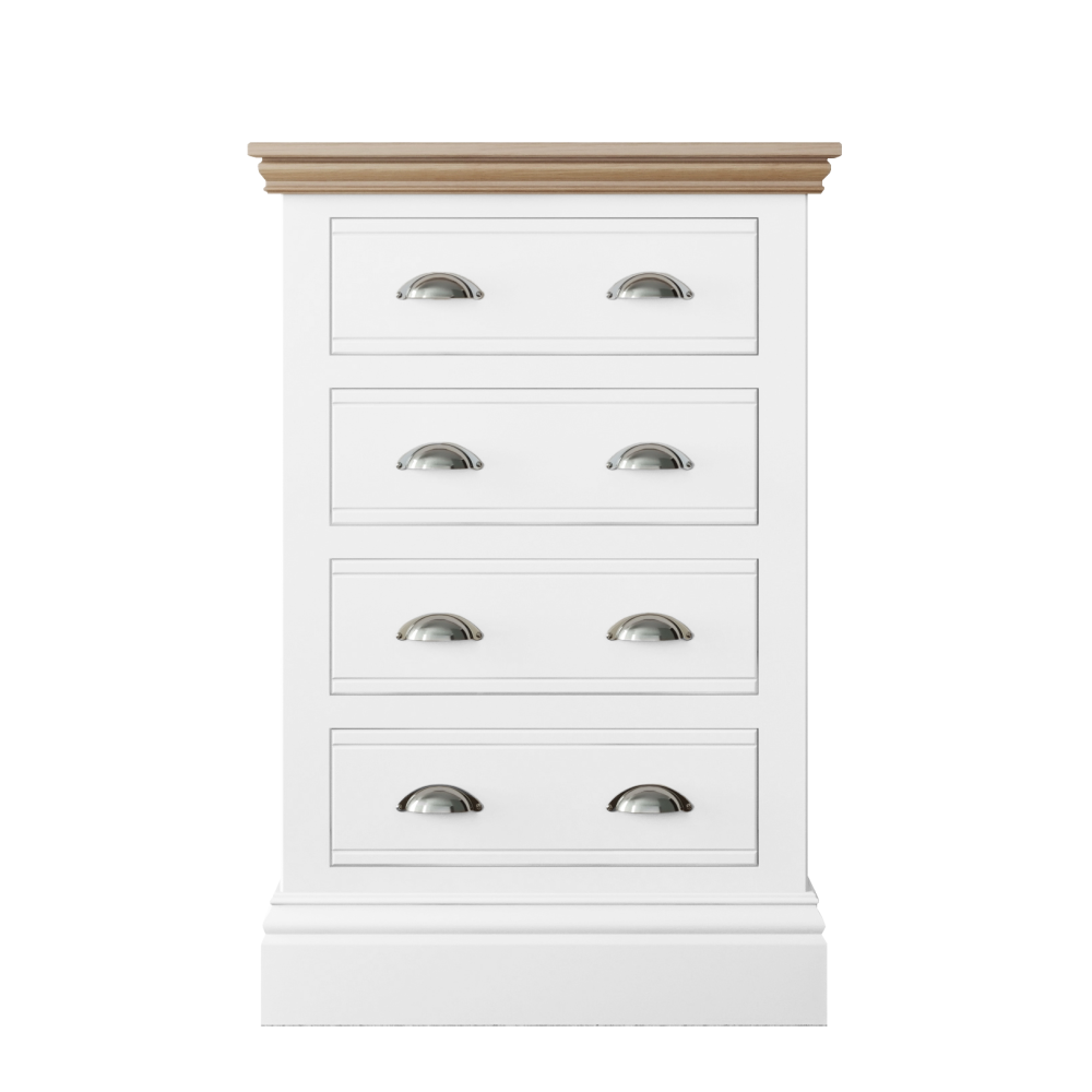 New England Painted 4 Drawer Wellington Chest